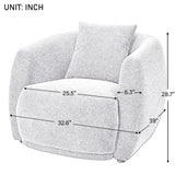 English Elm Upholstered Chair,Modern Arm Chair For Living Room and Bedroom,With 1 Pillow