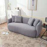 Sheepskin Fabric Sofa & Armchair Set with 4 Pillows | Easy Install & Clean