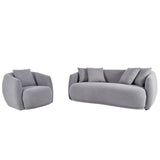 English Elm Upholstered Sofa Set,Modern Arm Chair For Living Room and Bedroom,With 5 Pillows