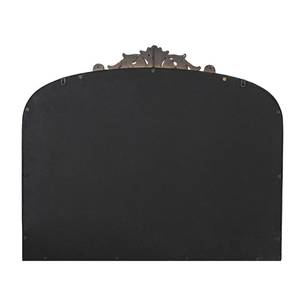 English Elm 40" Baroque Arch Wall Mirror Ornate Iron Frame Gilded Finish for Entryway or Mantel Gold W2078127696
