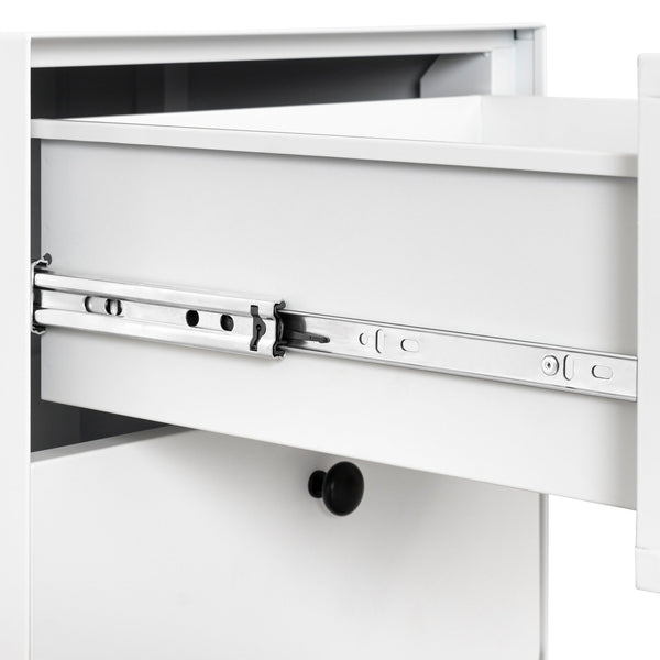 English Elm Modern Night Stand Storage Cabinet - Compact Steel Design With 2 Drawers For Stylish Home Organization W252113552