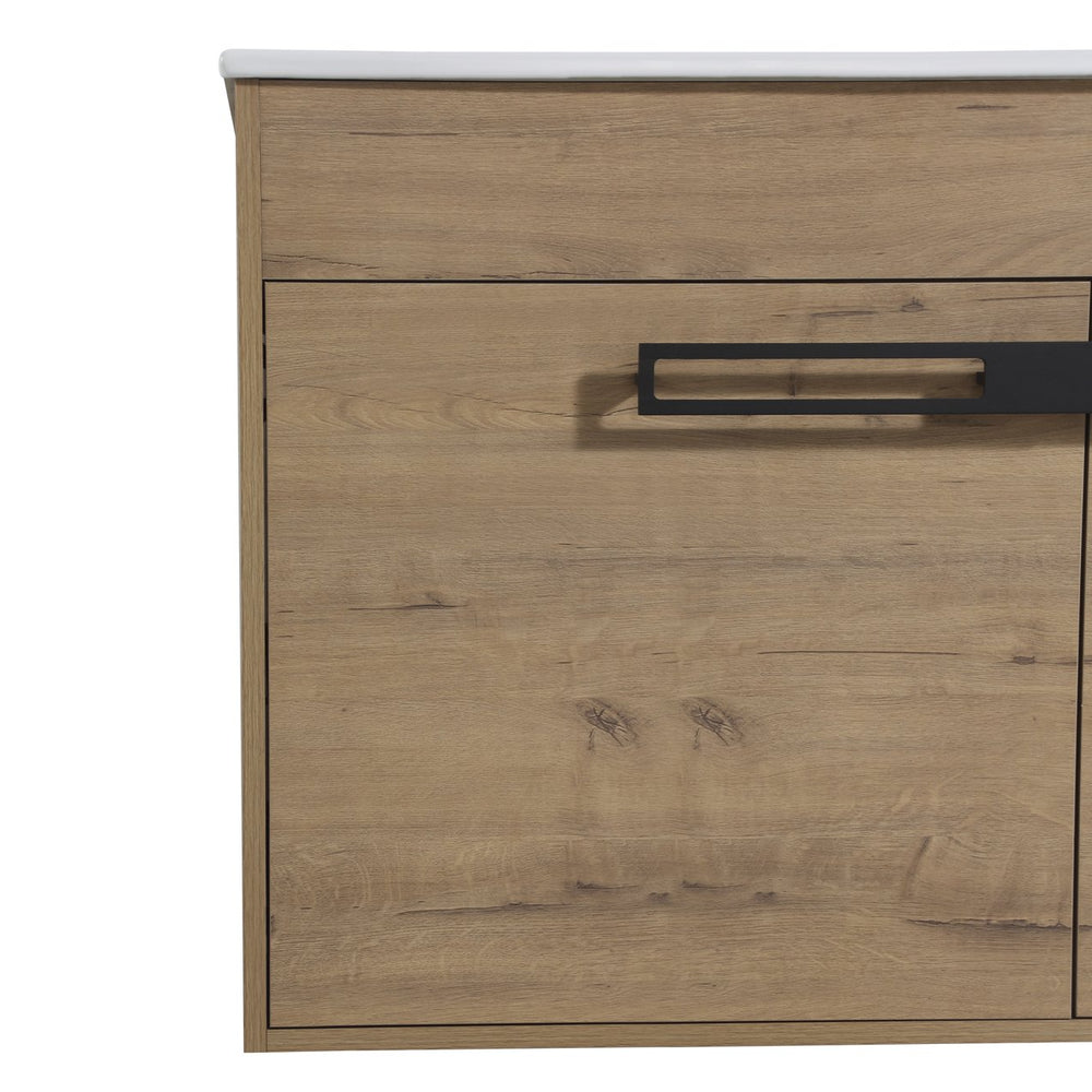 English Elm 36 Inch Bathroom Vanity With Sink - Versatile Freestanding Or Floating Design For Modern Spaces W999S00109