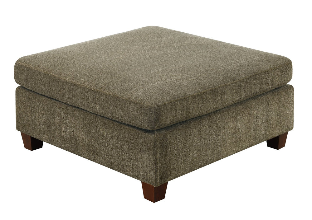 English Elm Contemporary Tan Chenille Ottoman 37"x37" Plush Modular Corner Wedge Foam Cushion Sofa Accent Piece B011127810