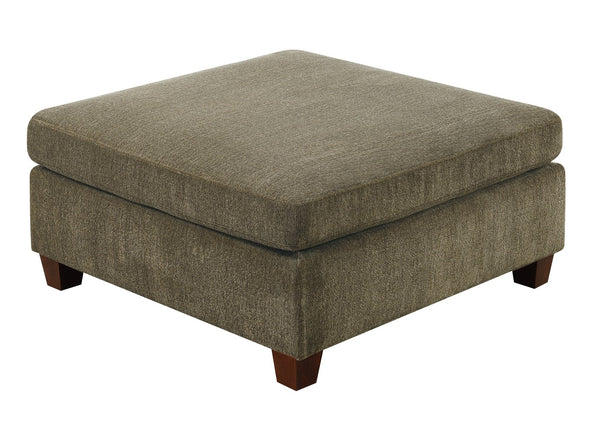 English Elm Contemporary Tan Chenille Ottoman 37"x37" Plush Modular Corner Wedge Foam Cushion Sofa Accent Piece B011127810