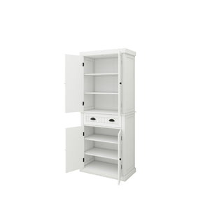English Elm Kitchen Island with Extensible Wood Top Spice Towel Rack Storage on Casters W282S00023