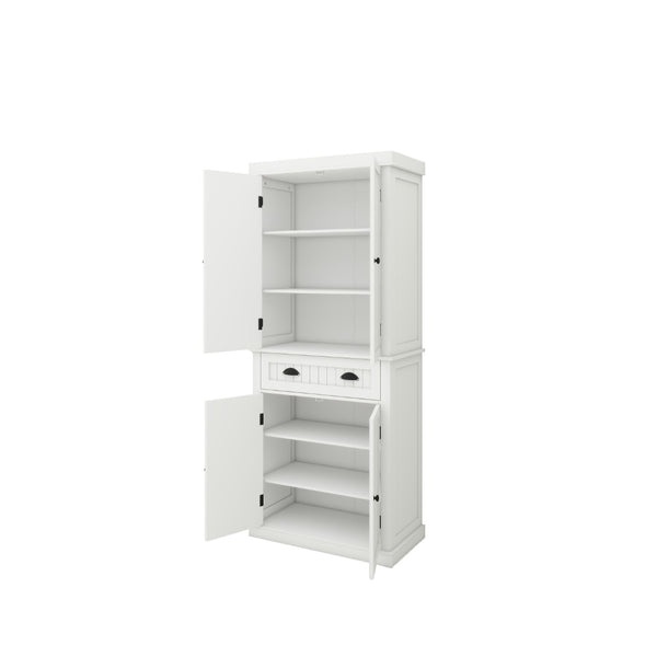 English Elm Kitchen Island with Extensible Wood Top Spice Towel Rack Storage on Casters W282S00023