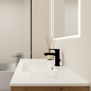 English Elm 36 Inch Bathroom Vanity With Sink - Versatile Freestanding Or Floating Design For Modern Spaces W999S00109