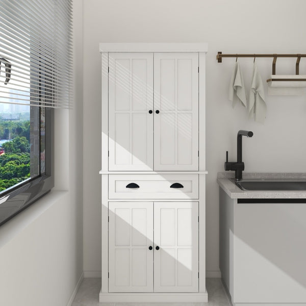 English Elm Kitchen Island with Extensible Wood Top Spice Towel Rack Storage on Casters W282S00025
