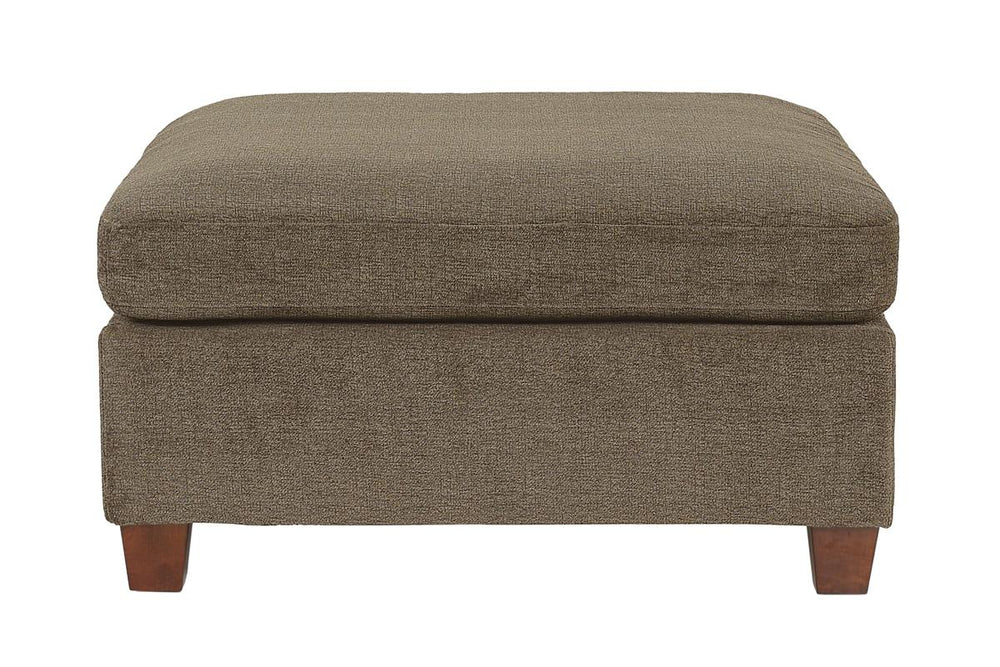 English Elm Contemporary Tan Chenille Ottoman 37"x37" Plush Modular Corner Wedge Foam Cushion Sofa Accent Piece B011127810