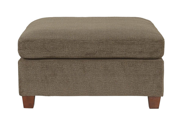 English Elm Contemporary Tan Chenille Ottoman 37"x37" Plush Modular Corner Wedge Foam Cushion Sofa Accent Piece B011127810