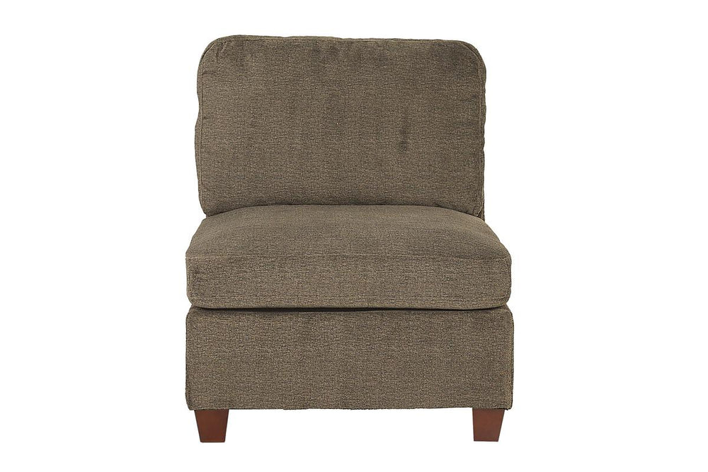 English Elm Contemporary Tan Armless Chair Chenille Modular Sectional Piece Foam Back Upholstered 30x37x35" B011127809