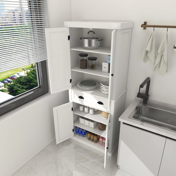English Elm Kitchen Island with Extensible Wood Top Spice Towel Rack Storage on Casters W282S00025