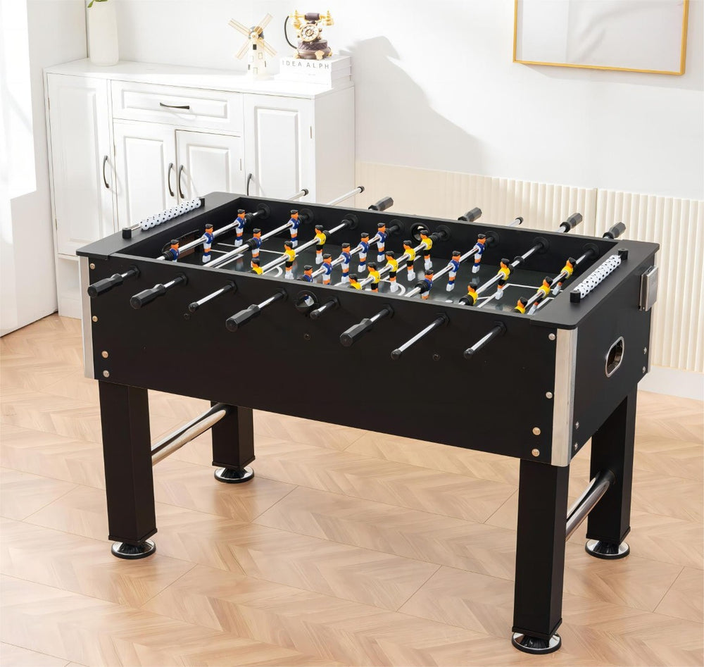 English Elm 54" Foosball Table Full Size Mdf Cabinet Chrome Steel Rods for Game Room Family Play W1936119641