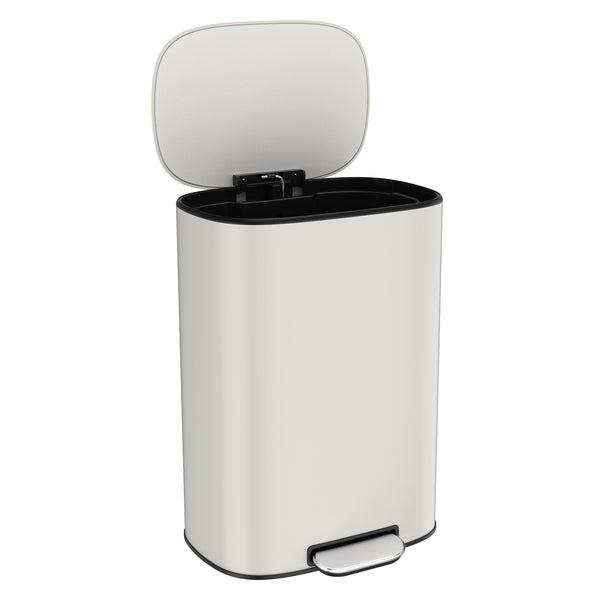 English Elm 13 13 Gallon/50L Soft-Close Stainless Steel Trash Can with Foot Pedal, Fingerprint-Proof, Durable W1550128067