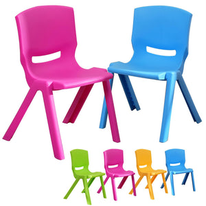 English Elm Kids Chair Set 4-Pack Multicolor — Lightweight Eco PP Stackable Classroom Chairs 11.8" Seat, Durable W1859113380