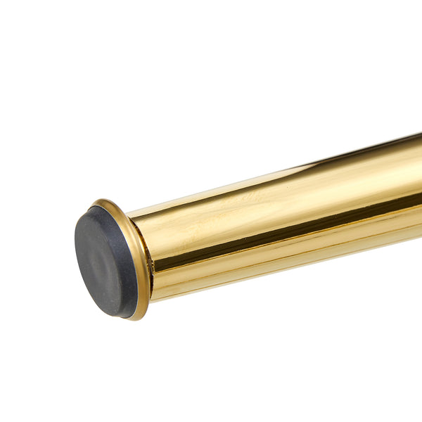 English Elm A glass 40in Round Dining Table with Gold Plated Metal Legs, Minimalist Glass Top, Seats 4-6, DT-1164 W1151S01594