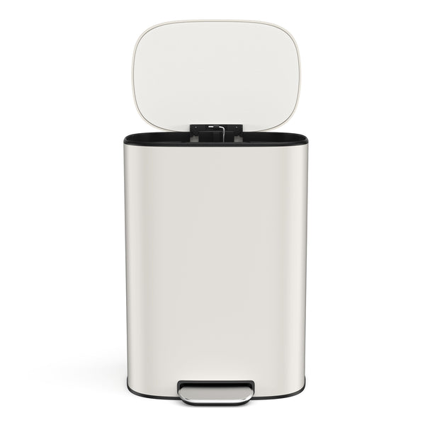 English Elm 13 13 Gallon/50L Soft-Close Stainless Steel Trash Can with Foot Pedal, Fingerprint-Proof, Durable W1550128067