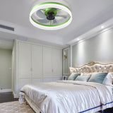 English Elm Ceiling Fans With Lights Dimmable Led Embedded Installation Of Thin Modern Ceiling Fans(Green)