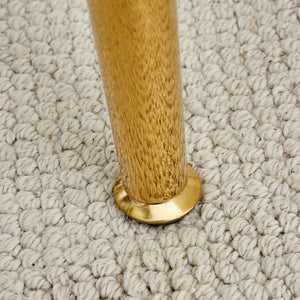 English Elm A glass 40" Round Tempered Dining Table with Gold Metal Legs, Minimalist Modern Design for 4-6 людей W1151S02857