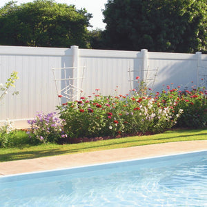 English Elm 2 White Vinyl Privacy Fence Panels Tongue Groove Picket Outdoor Backyard 6ft B100128095