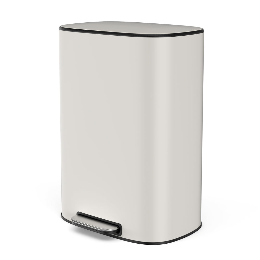 English Elm 13 13 Gallon/50L Soft-Close Stainless Steel Trash Can with Foot Pedal, Fingerprint-Proof, Durable W1550128067