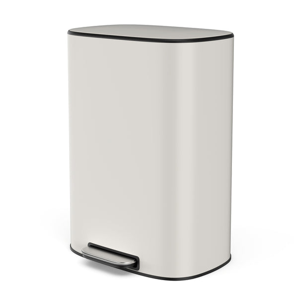 English Elm 13 13 Gallon/50L Soft-Close Stainless Steel Trash Can with Foot Pedal, Fingerprint-Proof, Durable W1550128067