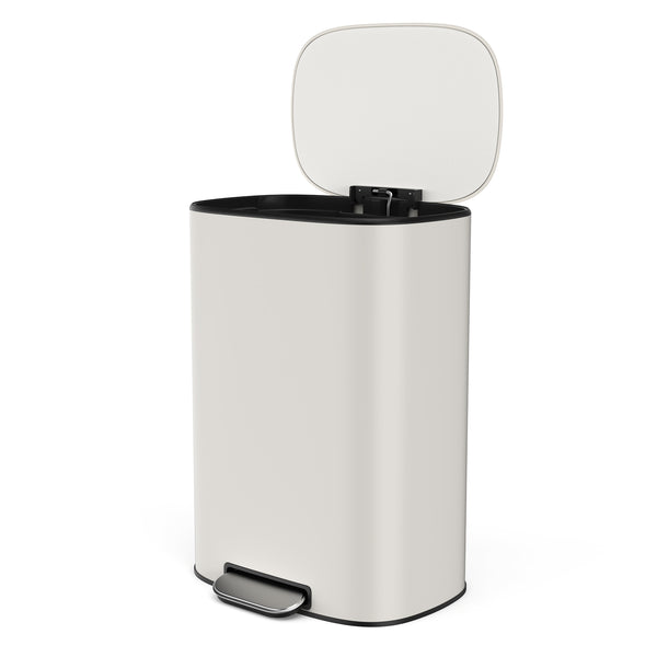 English Elm 13 13 Gallon/50L Soft-Close Stainless Steel Trash Can with Foot Pedal, Fingerprint-Proof, Durable W1550128067