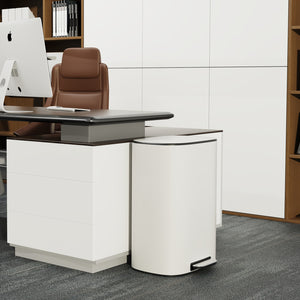 English Elm 13 13 Gallon/50L Soft-Close Stainless Steel Trash Can with Foot Pedal, Fingerprint-Proof, Durable W1550128067