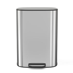 English Elm 13 Gallon 50L Stainless Steel Trash Can with Soft-Close Lid, Fingerprint-Proof, Step Pedal, Durable 13 W1550121727