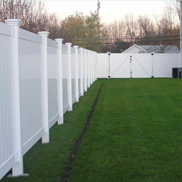 English Elm 2 White Vinyl Privacy Fence Panels Tongue Groove Picket Outdoor Backyard 6ft B100128095