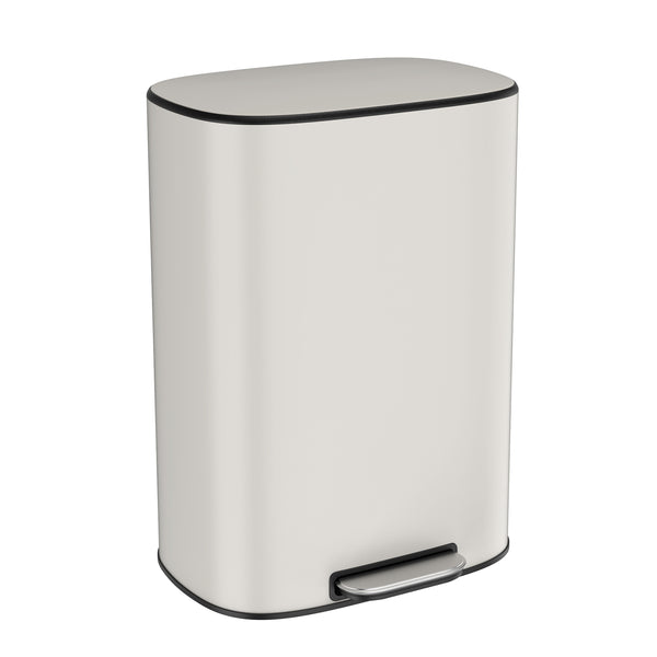English Elm 13 13 Gallon/50L Soft-Close Stainless Steel Trash Can with Foot Pedal, Fingerprint-Proof, Durable W1550128067