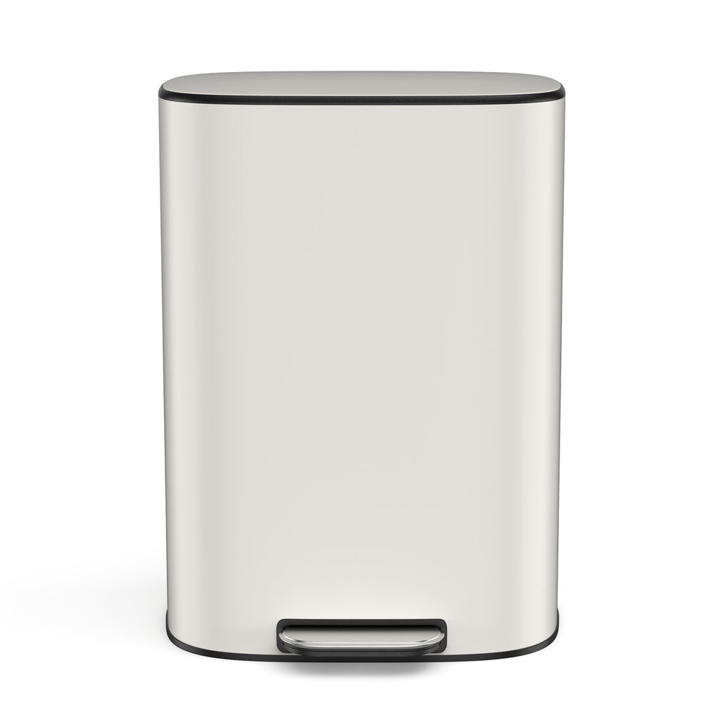 English Elm 13 13 Gallon/50L Soft-Close Stainless Steel Trash Can with Foot Pedal, Fingerprint-Proof, Durable W1550128067