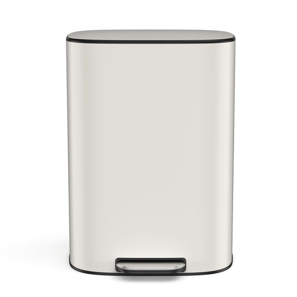 English Elm 13 13 Gallon/50L Soft-Close Stainless Steel Trash Can with Foot Pedal, Fingerprint-Proof, Durable W1550128067
