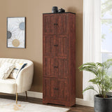 Hearth and Haven Vent Tall Storage Cabinet with 8 Doors and 4 Shelves, Walnut W1693111252