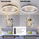 English Elm Ceiling Fans With Lights, Minimalist Ring Led Chandelier Fan With Remote Control Modern Ceiling Lamp For Bedroom Nursery Living Room