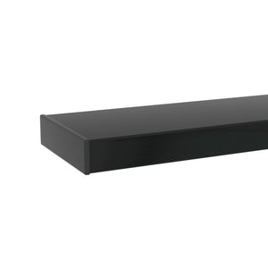 English Elm Rectangle Two Tier Tempered Glass Coffee Table Modern Iron Frame Living Room Accent Black W241P367356