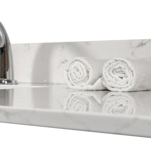 English Elm Montary Engineered Stone Vanity Top Carrara Veining Undermount Sink Polished Finish W50921985