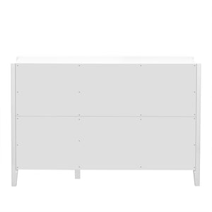 English Elm U-style Wavy Door Sideboard Painted Mdf Body Pine Legs Three Compartment Storage Cabinet N711P390208K