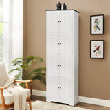 Hearth and Haven Vent Tall Storage Cabinet with 8 Doors and 4 Shelves, White W1693111251