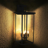 English Elm (Same As W1340119953/L1014) 4-Light Black Outdoor Wall Light (No Bulbs)