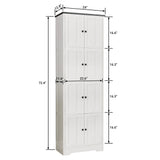 Hearth and Haven Vent Tall Storage Cabinet with 8 Doors and 4 Shelves, White W1693111251