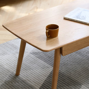 English Elm Center Table - Solid Oak Coffee & Study Desk With Storage Drawers, Easy Assembly & Durable Design W1283P290005