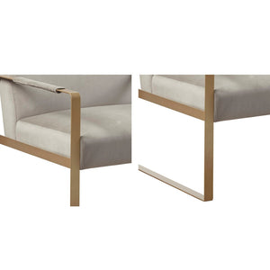 English Elm Accent Chair Martha Stewart Jayco Perry Street Velvet Upholstered Antique Gold Arms & Legs, Modern Luxe Seating B035129475