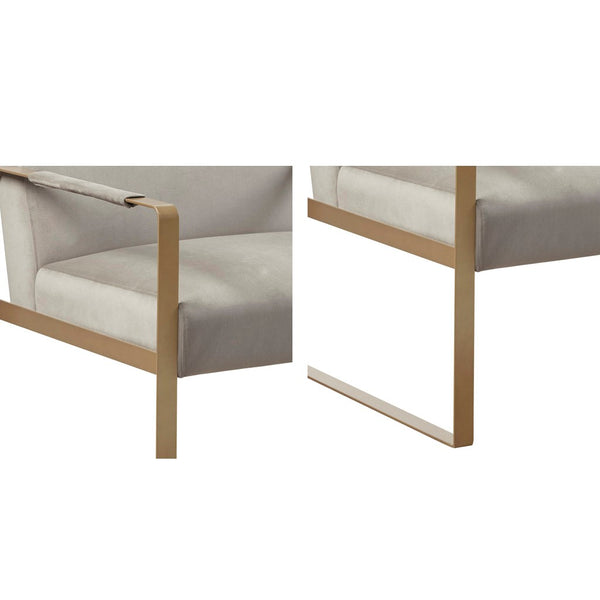 English Elm Accent Chair Martha Stewart Jayco Perry Street Velvet Upholstered Antique Gold Arms & Legs, Modern Luxe Seating B035129475