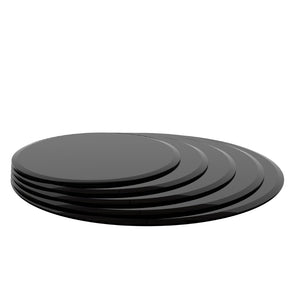 English Elm 36 Inch Black Tempered Glass Round Table Top with Polished Edge for Dining Patio W1265118645