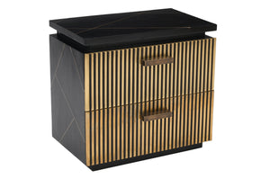 English Elm Modern 4Pc King Bedroom Set: Sustainable Mango Wood With Brass Accents, Storage & Timeless Elegance B009S01020