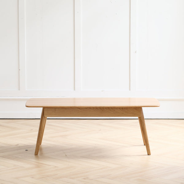 English Elm Center Table - Solid Oak Coffee & Study Desk With Storage Drawers, Easy Assembly & Durable Design W1283P290005