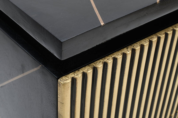 English Elm Modern 5-Drawer Mango Wood Chest With Handcrafted Brass Accents For Chic Storage Solutions B009128311