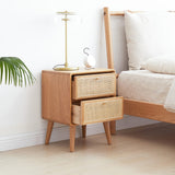 English Elm Pure Solid Wood Bedside Cabinet Modern Simple Nightstands North America Oak Bedside Cabinet Nordic Bedroom Solid Oak Storage Cabinet 0.4M