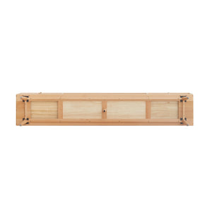 English Elm North American Solid Beech Media Console Tempered Glass Doors Two Drawers Living Room W1283130085
